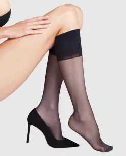 FALKE Pure Matt 20 DEN Damen Kniestrümpfe